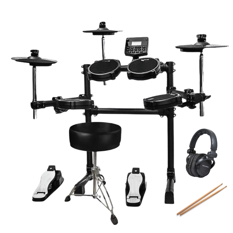 Electronic drum set with accessories