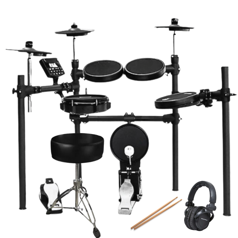 HP8 Electronic Drum Bundle – Bluetooth Kit with Throne, Headphones & Sticks