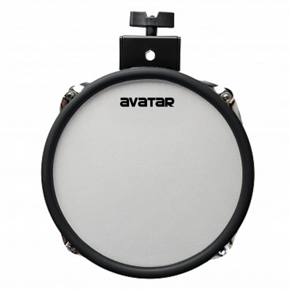Drum practice pad with 'Avatar' branding on a white background