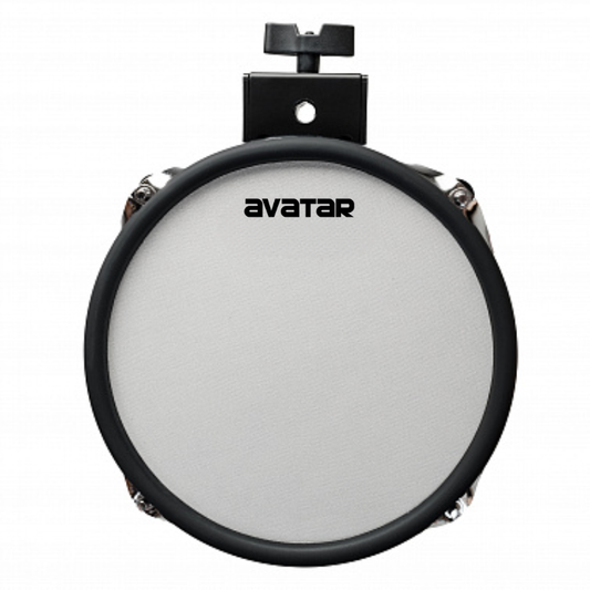 Drum practice pad with 'Avatar' branding on a white background