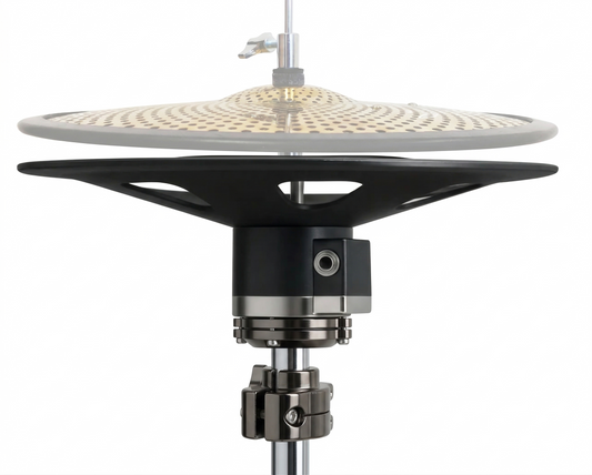 Modern ceiling light fixture with black and silver design on a white background