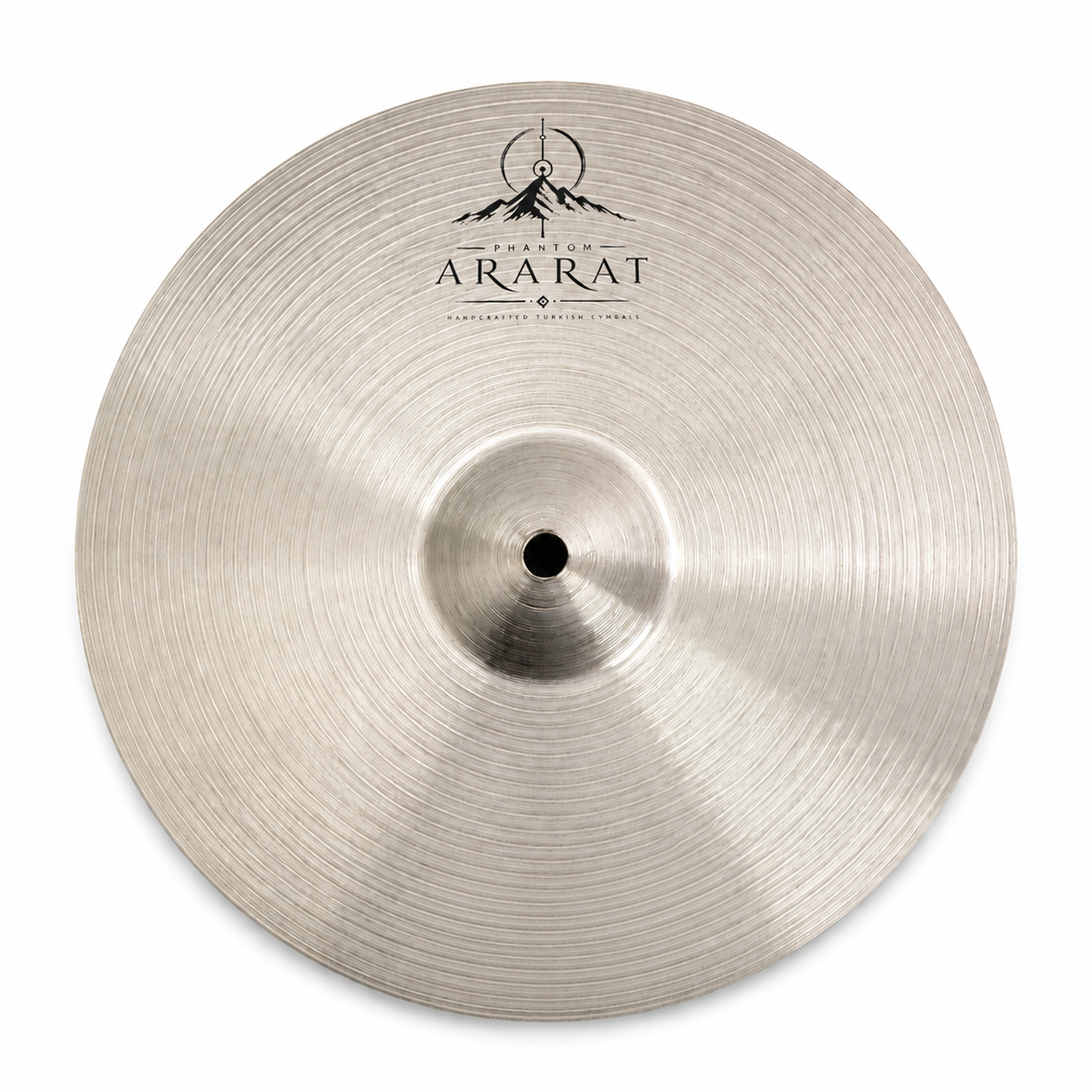 Cymbal with 'Ararat' branding on a white background