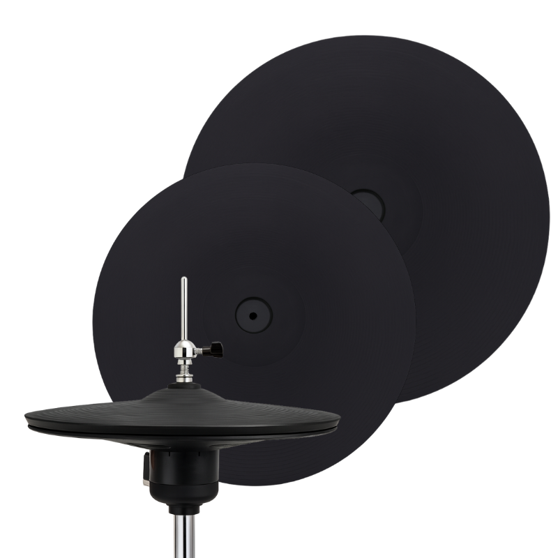 Black Knight Cymbal Bundle – 16" Triple-Zone Ride, 14" Dual-Zone Crash & 12" Hi-Hat (2-Piece)