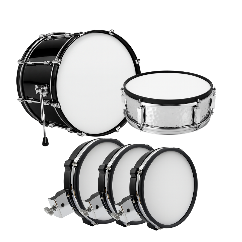 Phantom Pad Bundle – 12” Metal Snare (6-Trigger), Dual-Zone Pads & 16” Wooden Kick