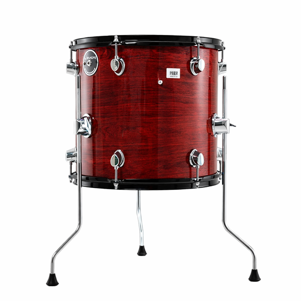 Red drum with a white background