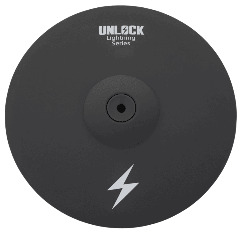17 Inch Electronic Cymbal - 3zone Ride Cymbal Black - Unlock Lightning