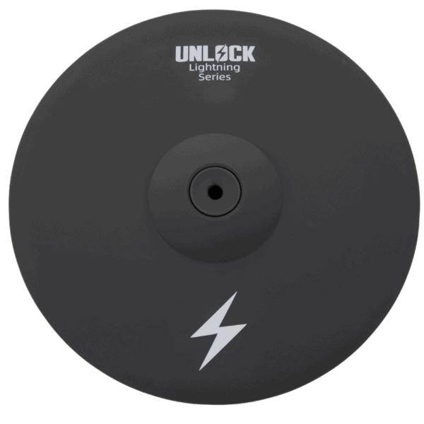 12 Inch Electronic Cymbal - 2zone Crash Cymbal Black - Unlock Lightning